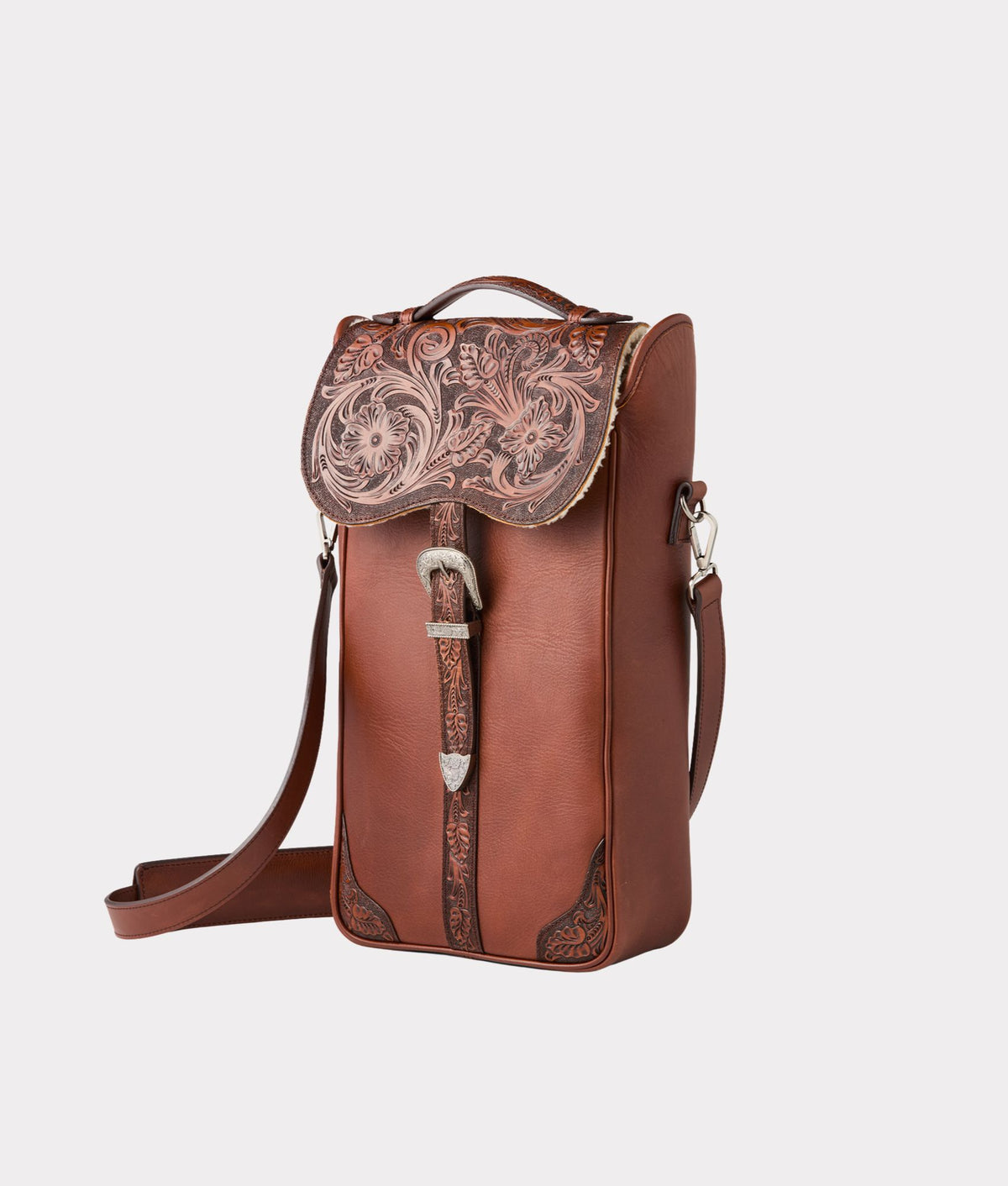 Lucchese x Chappellet Wine Bag :: Tobacco 5