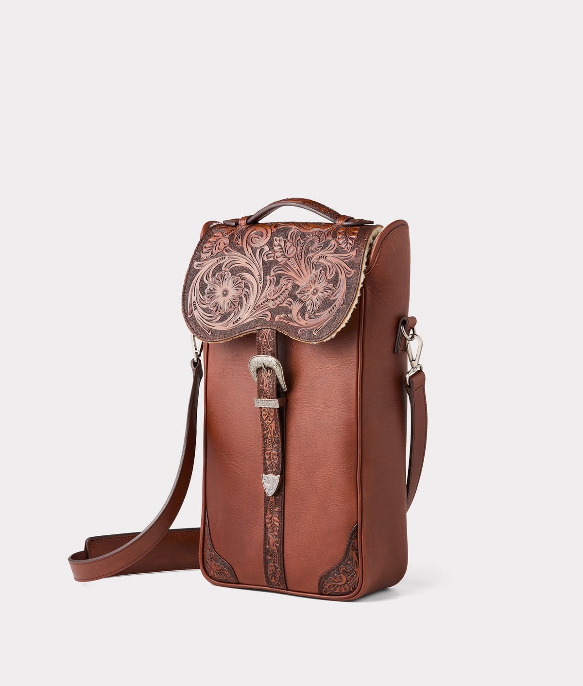 Lucchese x Chappellet Wine Bag :: Tobacco 5