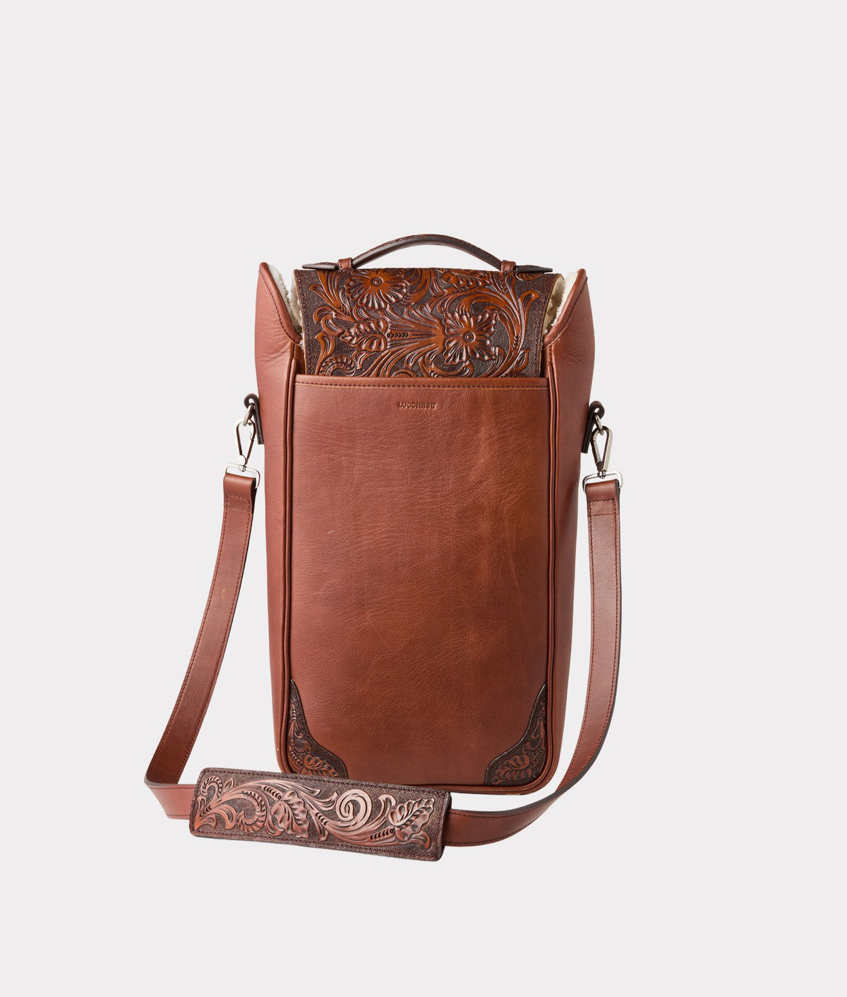 Lucchese x Chappellet Wine Bag :: Tobacco 4