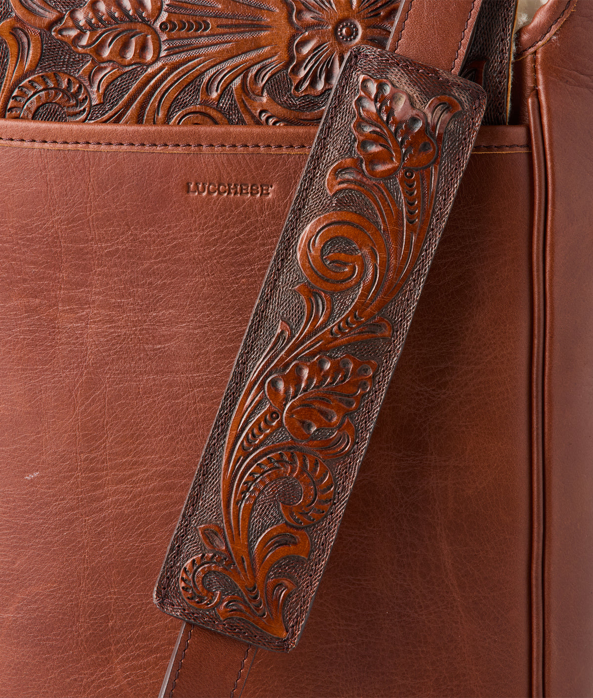 Lucchese x Chappellet Wine Bag :: Tobacco 7