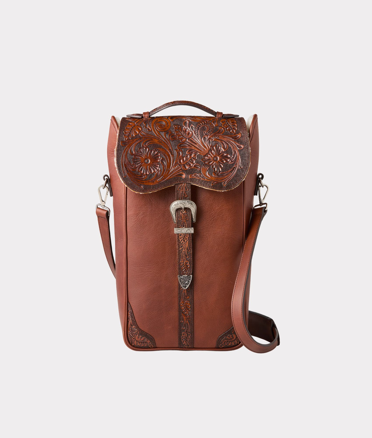 Lucchese x Chappellet Wine Bag :: Tobacco 3