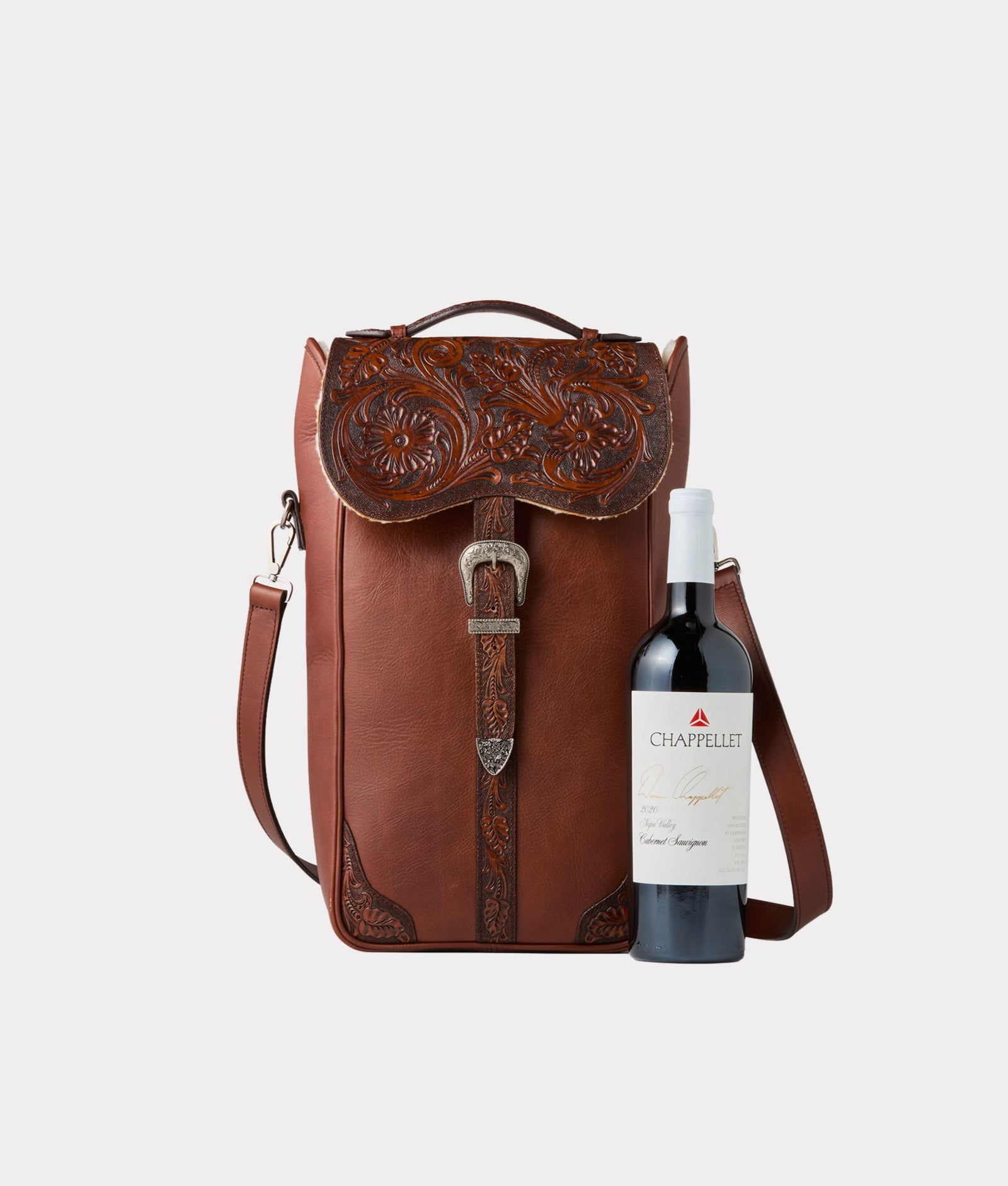 Lucchese x Chappellet Wine Bag :: Tobacco