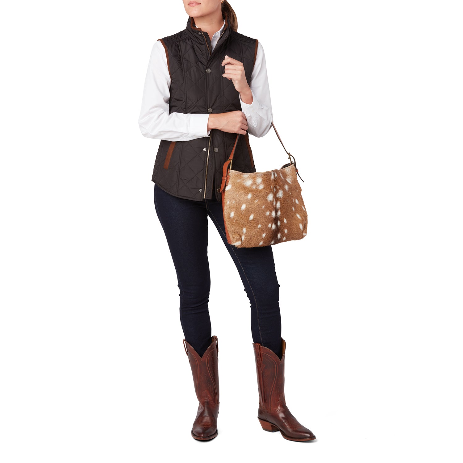Lucchese | Axis Hobo Shoulder Bag :: Axis Brown