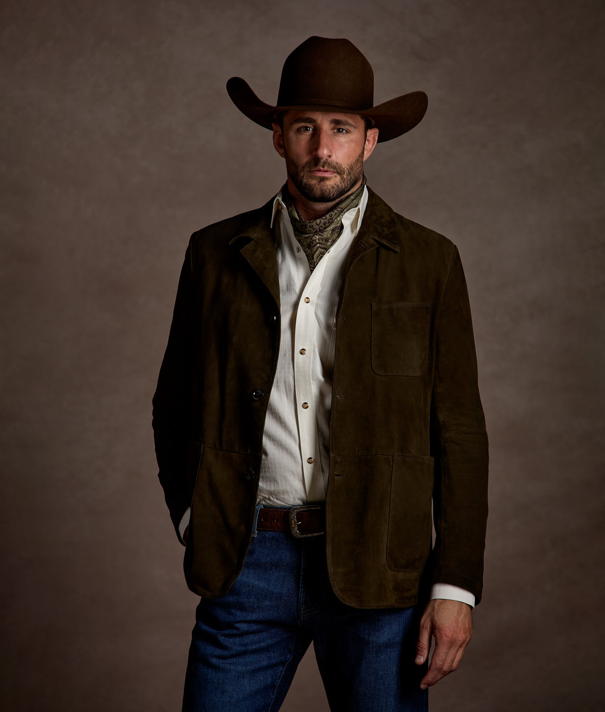 Hogan Suede Blazer :: Olive 10