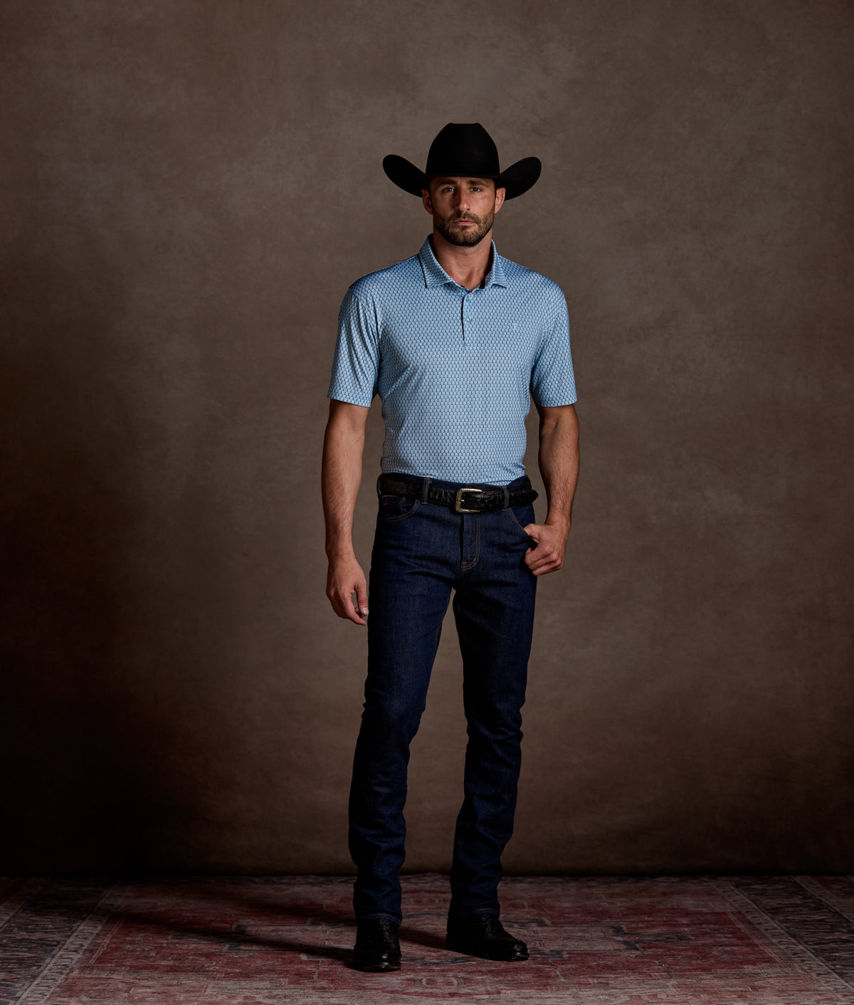 Lucchese Golf Polo :: Turquoise 4
