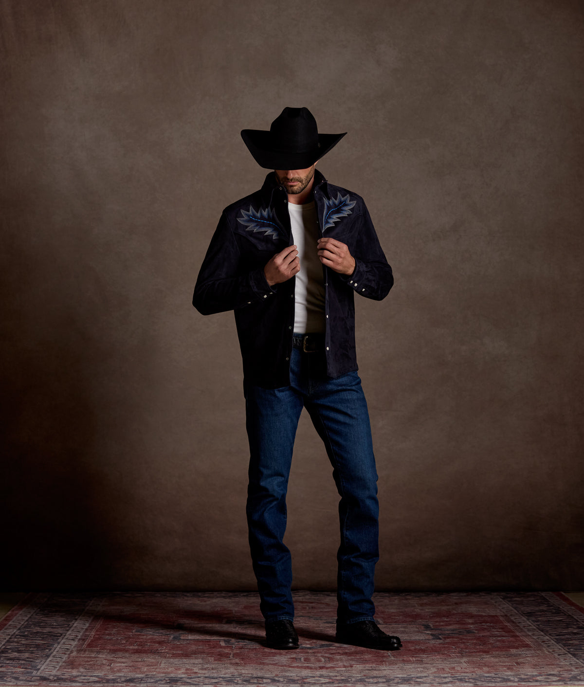 Ace Suede Shacket :: Dusty Blue 2