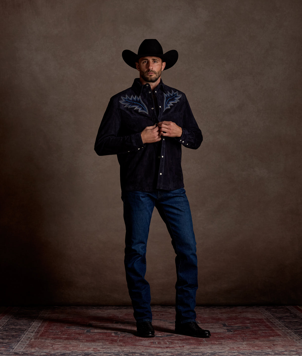 Ace Suede Shacket :: Dusty Blue 4