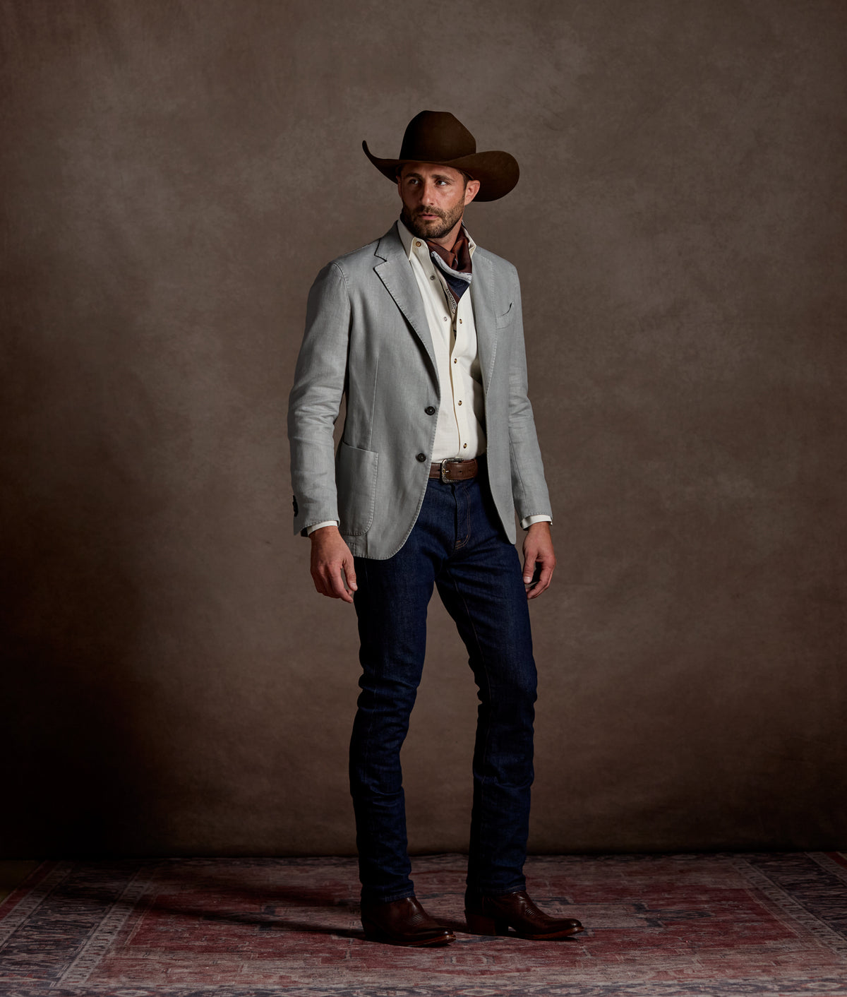 Herringbone Sport Coat - Modern Fit :: Grey 2