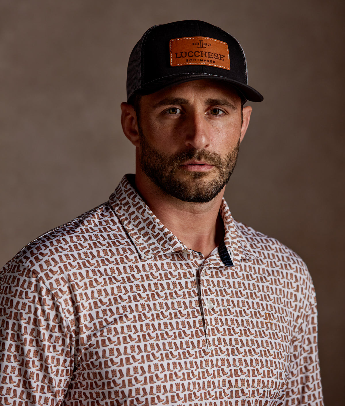 Lucchese Golf Polo :: Barnwood 3