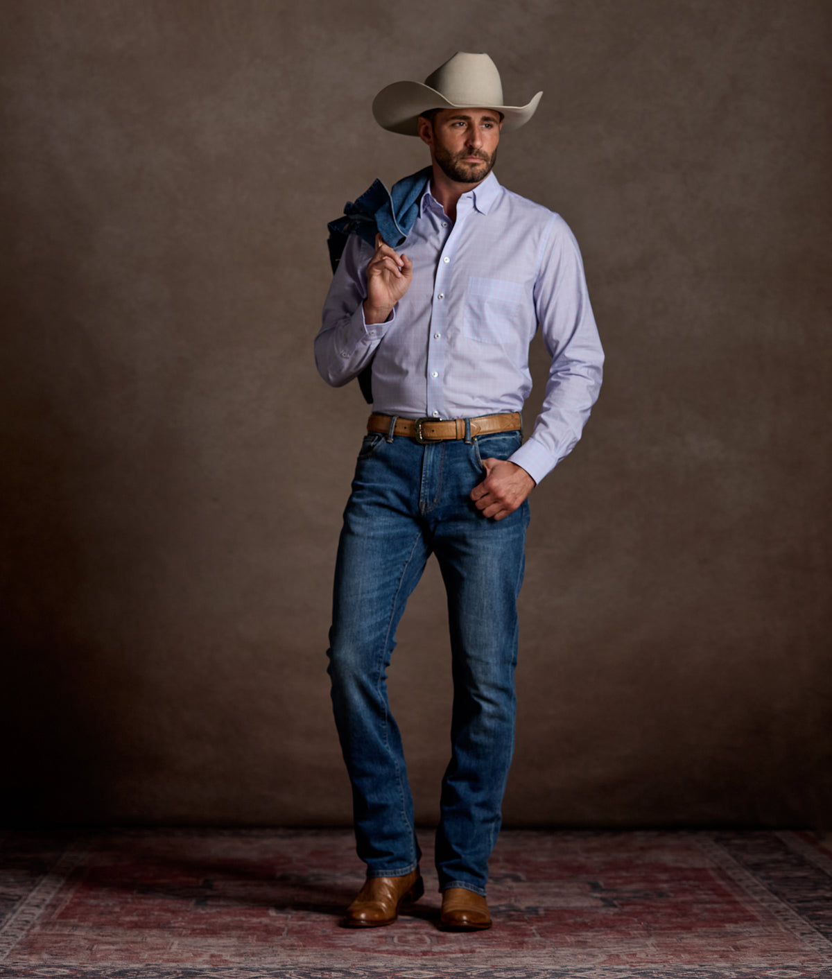 San Antonio Modern Fit :: Lavender Plaid 2