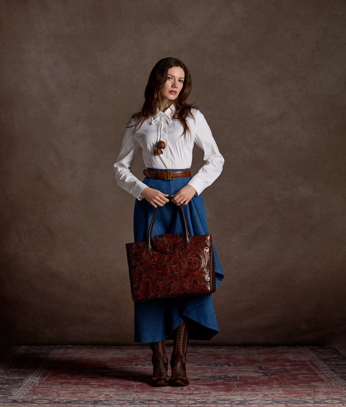 Lela Rose x Lucchese Bunting :: White 4