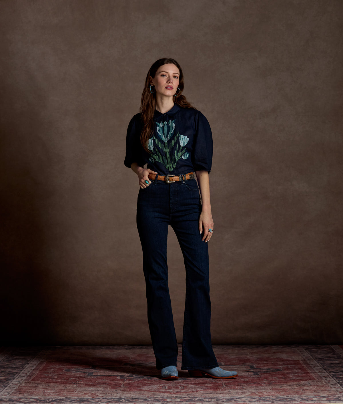 Lela Rose x Lucchese Skylark :: Navy 6