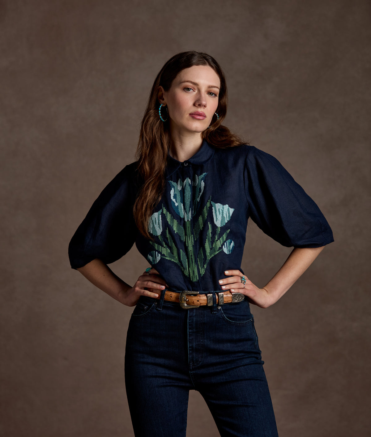 Lela Rose x Lucchese Skylark :: Navy 9