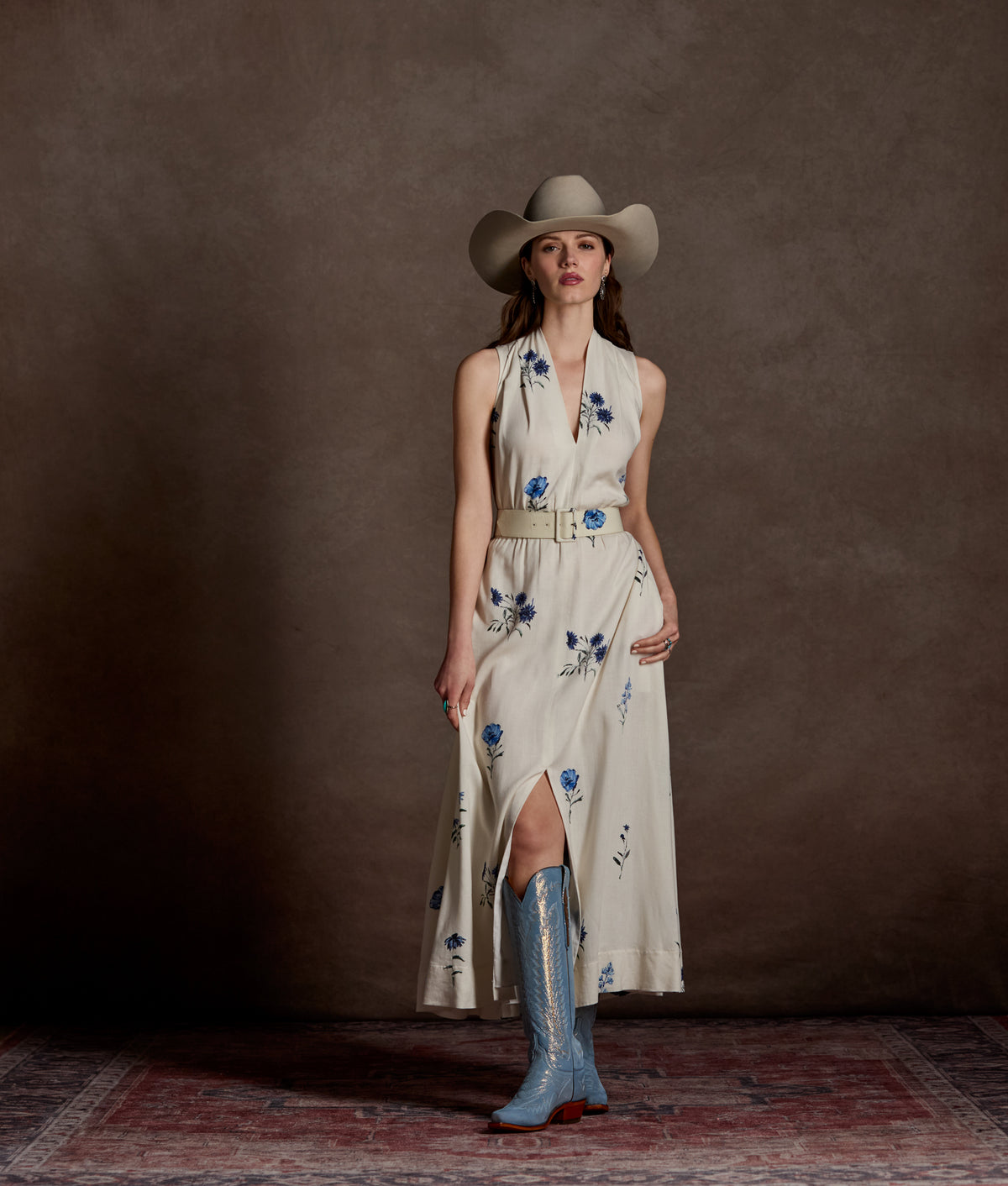 Lela Rose x Lucchese Robin :: White + Blue 7