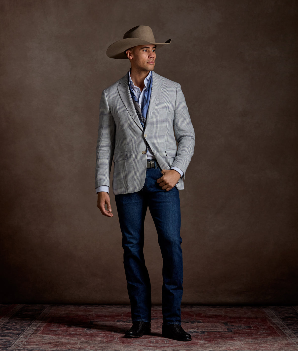 San Antonio Classic Fit :: Blue Paisley 2