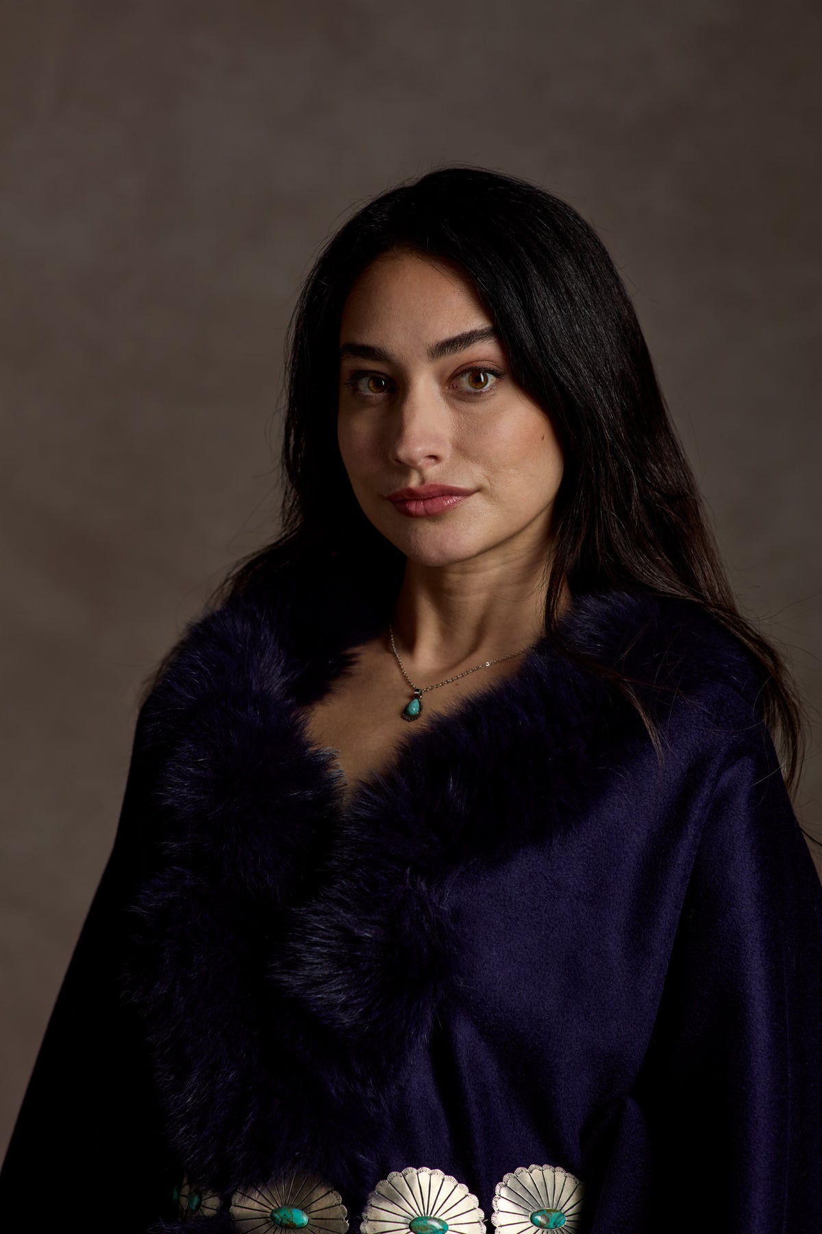 Arden Cashmere Wrap :: Navy 8