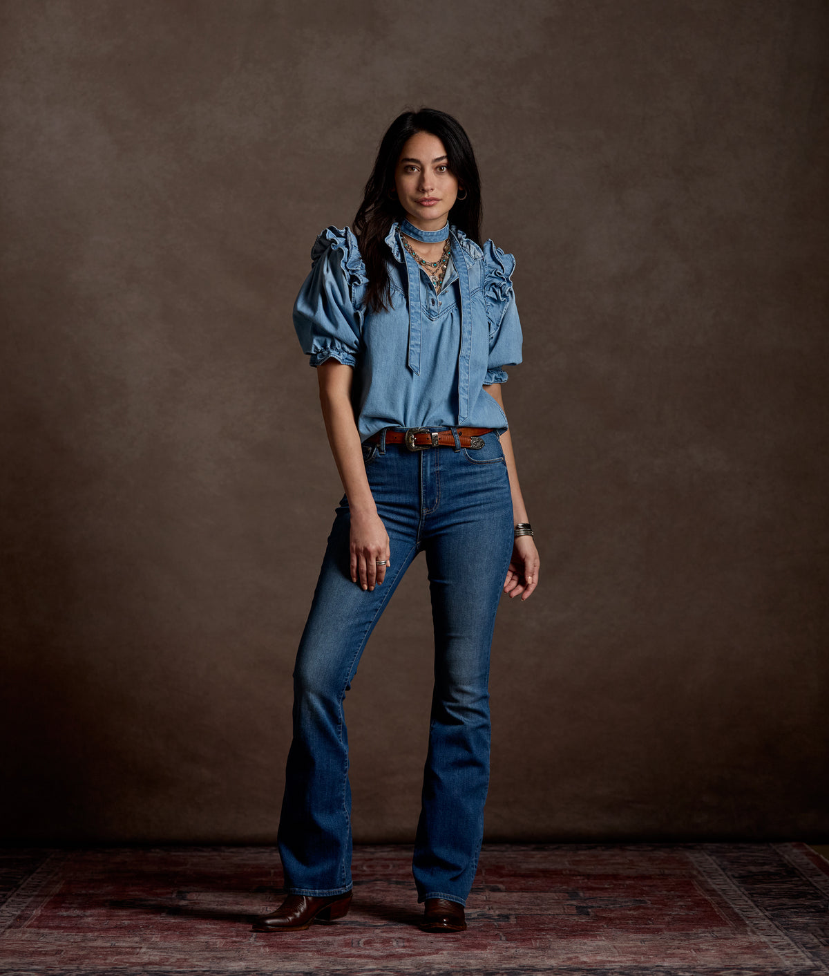 Corlee Denim Blouse :: Blue Bird 2