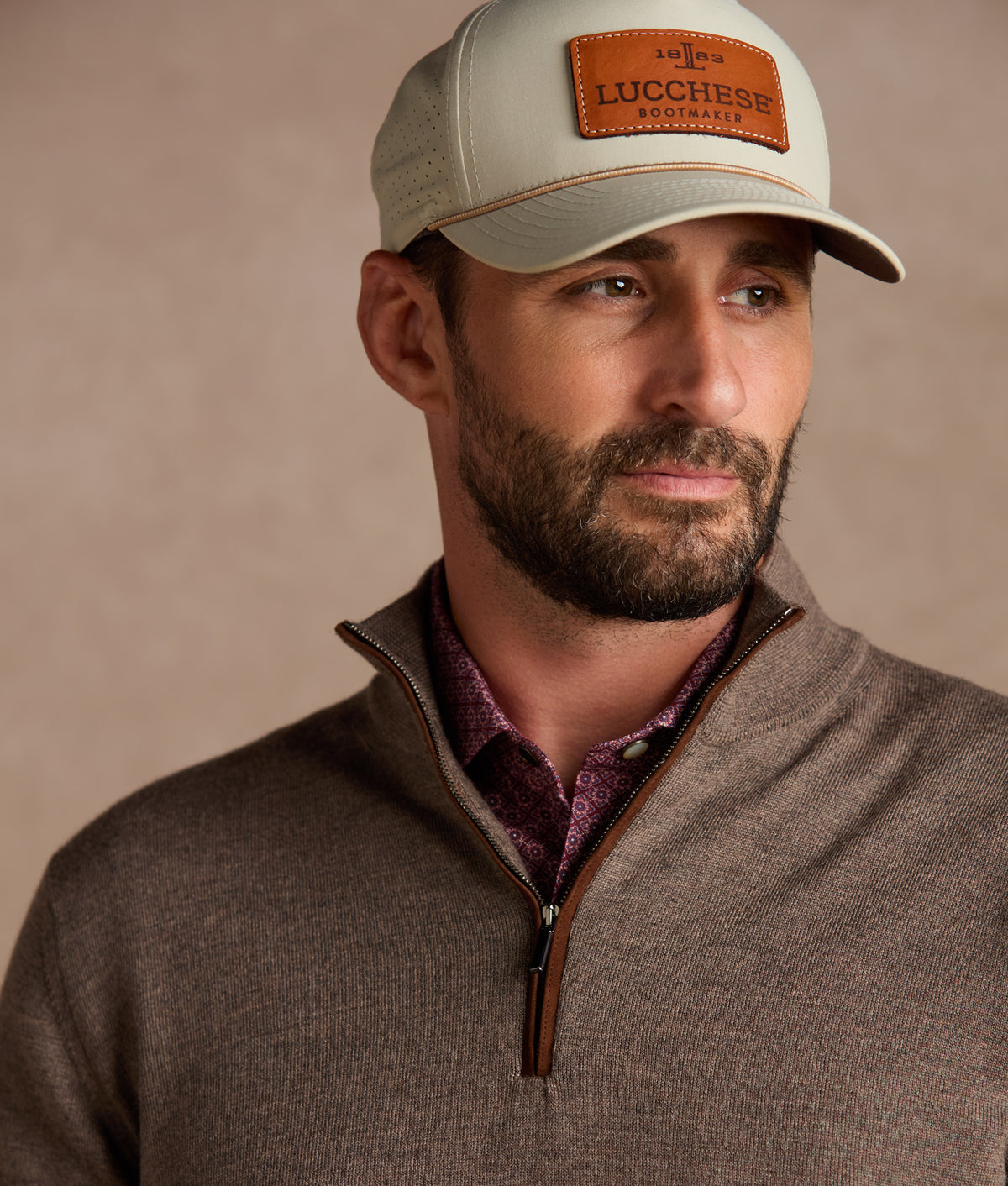 Timothy Quarter Zip :: Brown 2