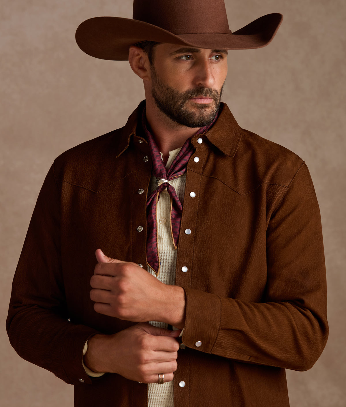 Winston Textured Shacket :: Brown 2