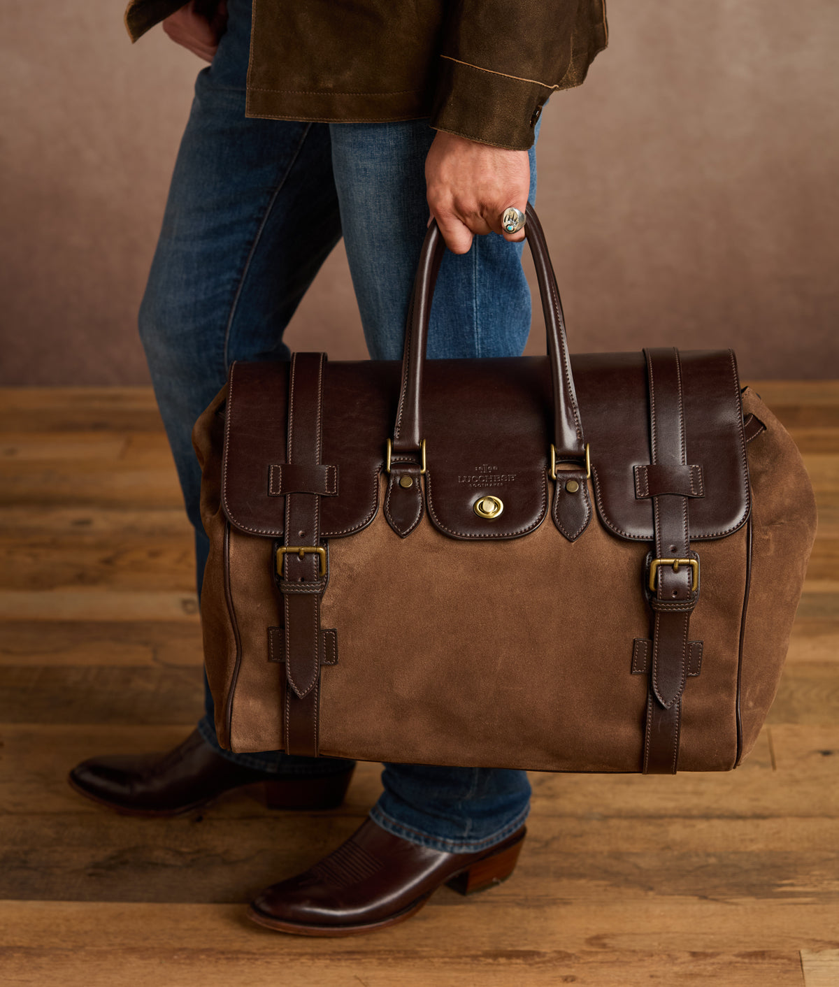 Lucia Overnight Bag :: Brown 3