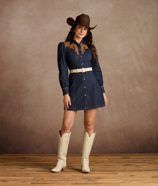 denim cowboy dress Lucchese Get ready to look sequin prom dresses mermaid Baltic Born Womens Noir Clor:Red