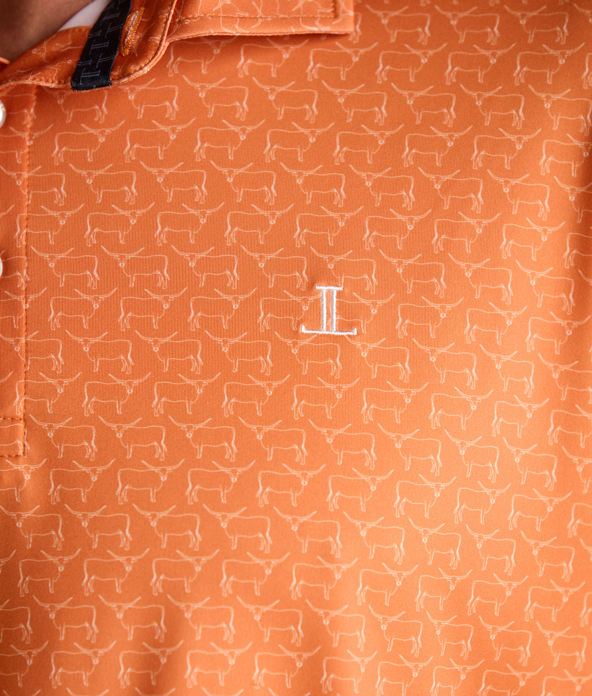Lucchese Golf Polo :: Burnt Orange 5