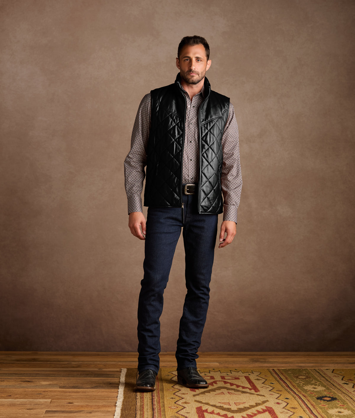 Mccoy Lamb Leather Puff Vest :: Black 10