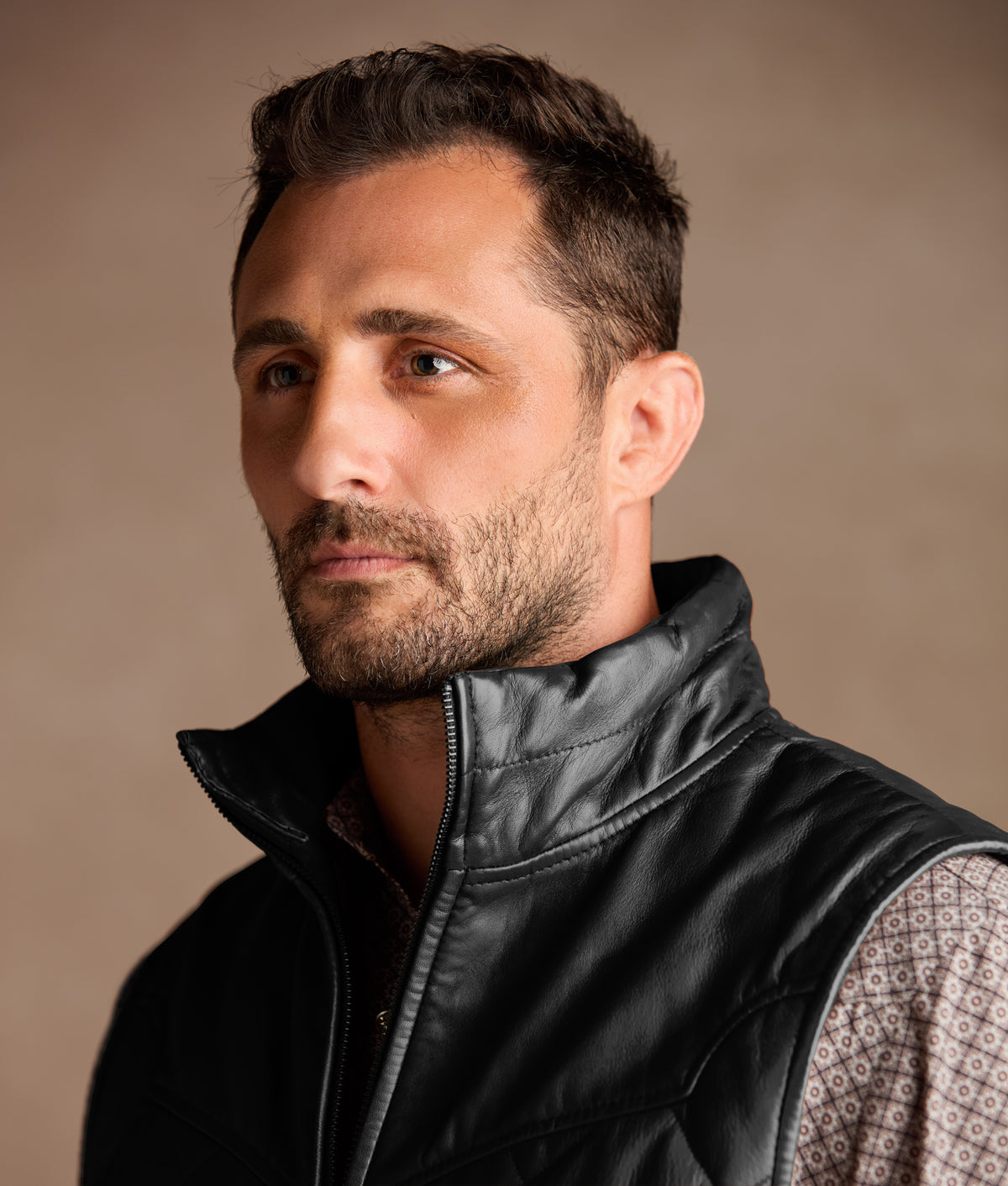 Mccoy Lamb Leather Puff Vest :: Black 5
