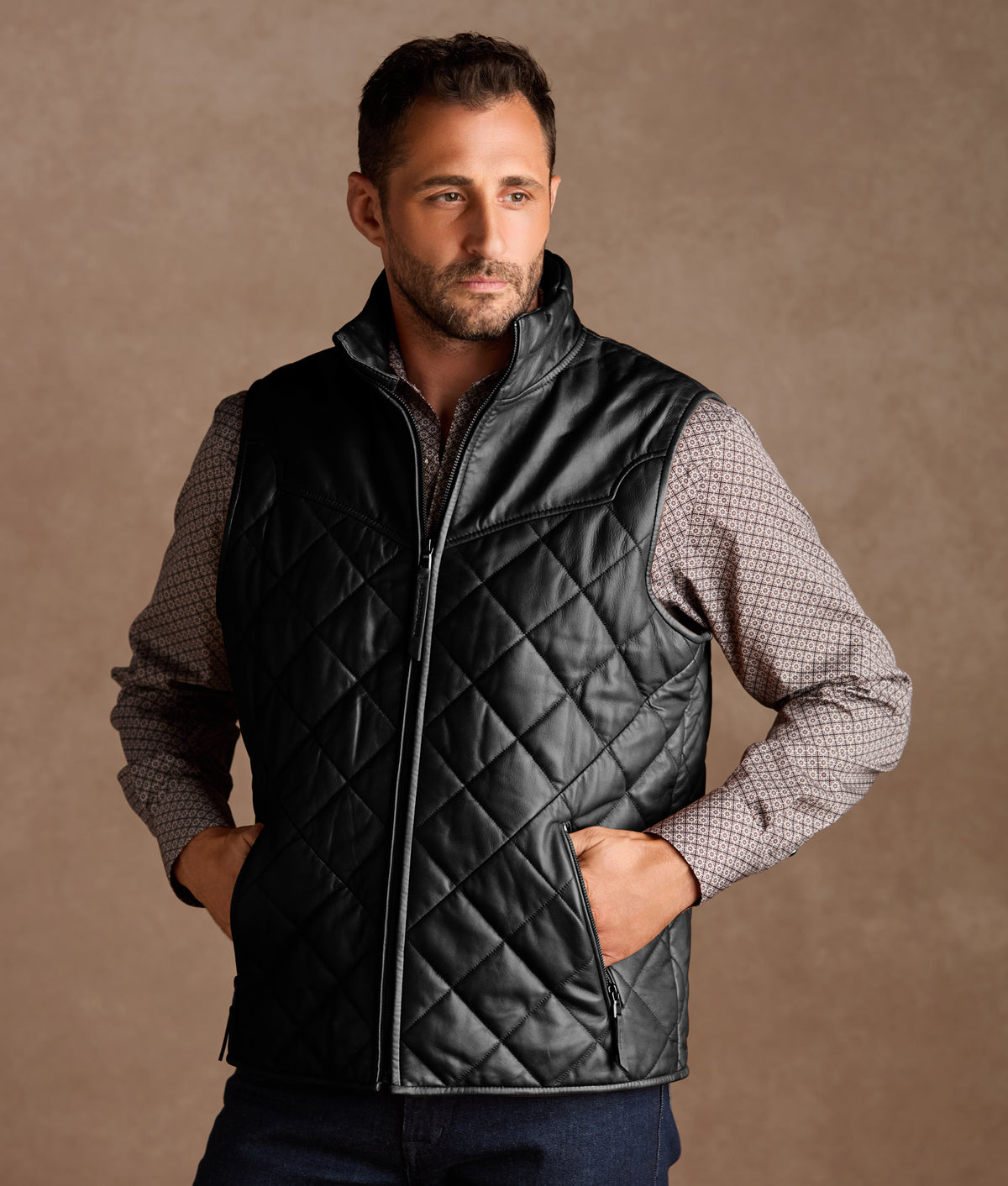 Mccoy Lamb Leather Puff Vest :: Black 8