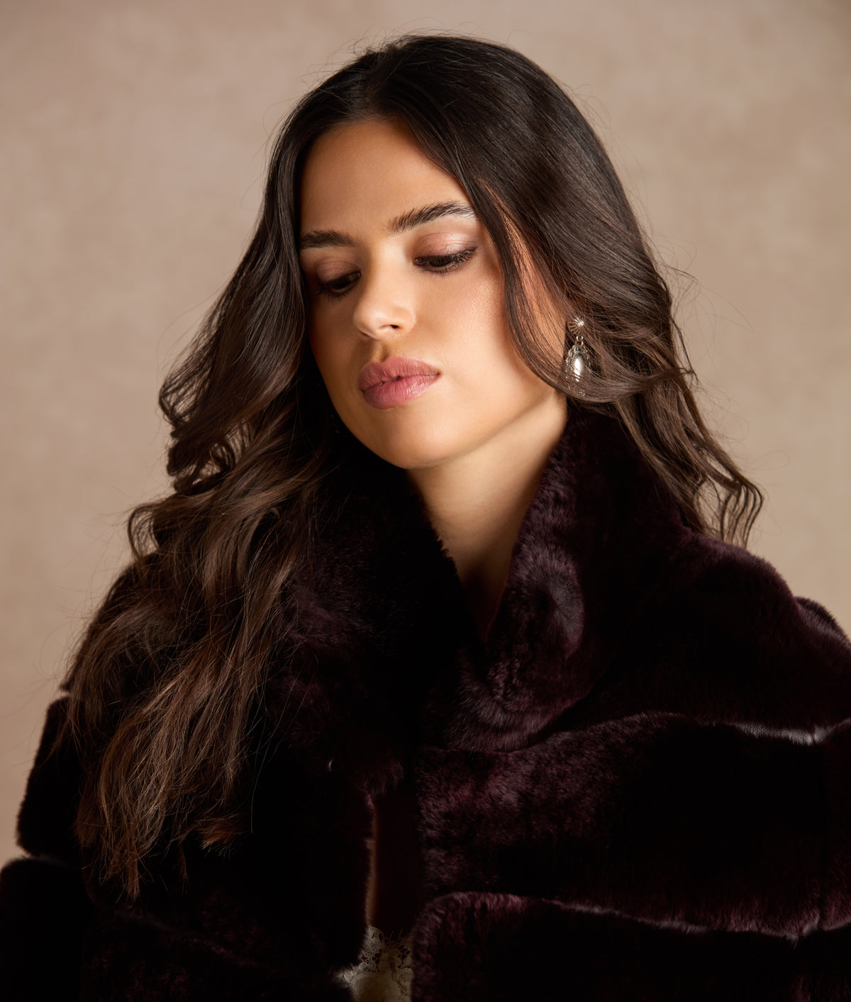 Leona Shared Rex Coat :: Black Cherry 7