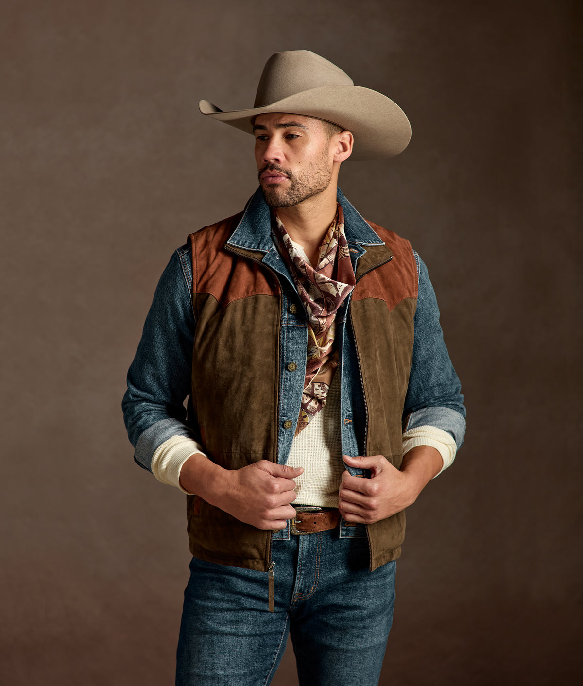 Rit Two-Tone Vest :: Olive 2