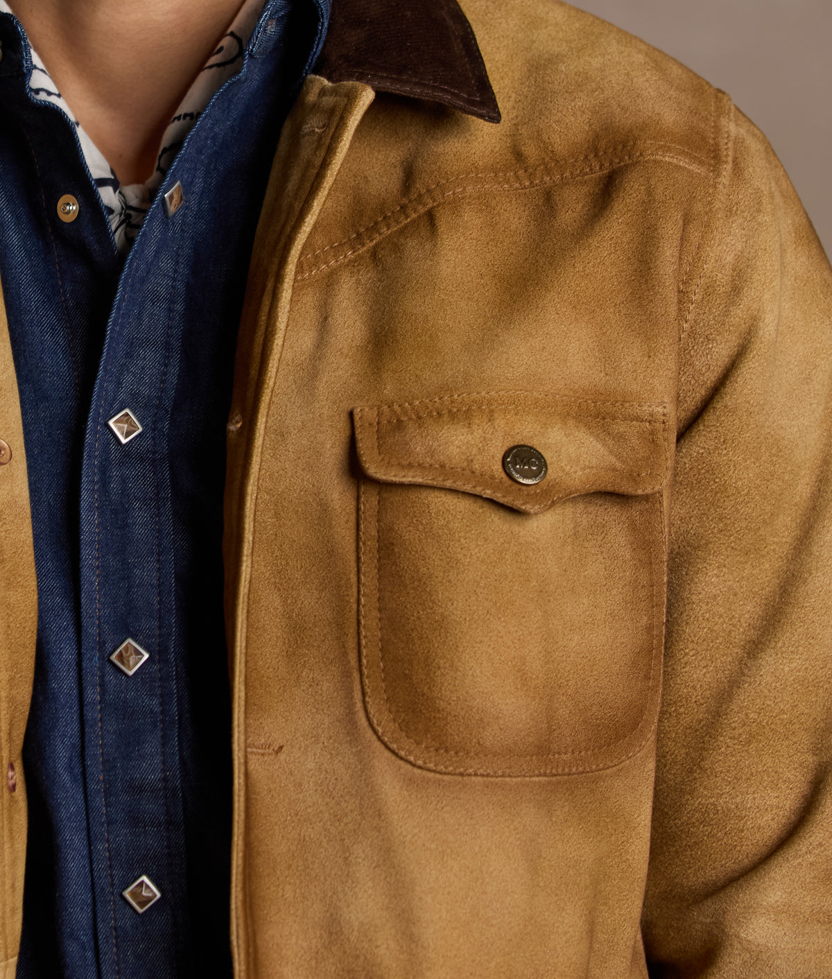Duvall Vintage Leather Shacket :: Brown 7
