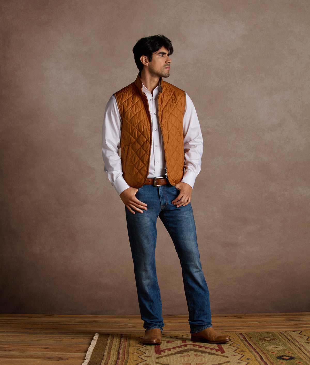 Jameson Quilted Vest :: Orange 4