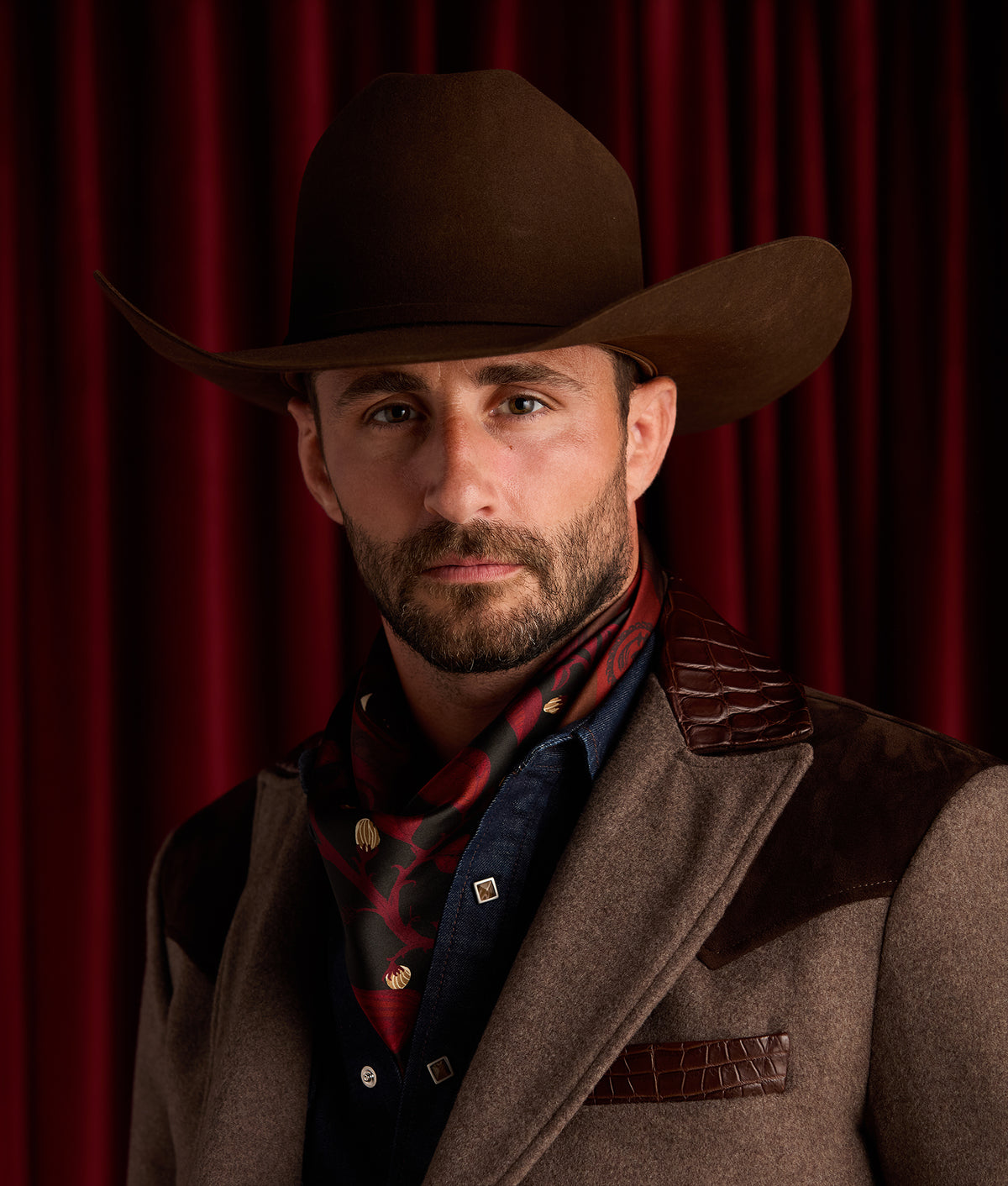 Cavalry Scarf :: Black Cherry 4