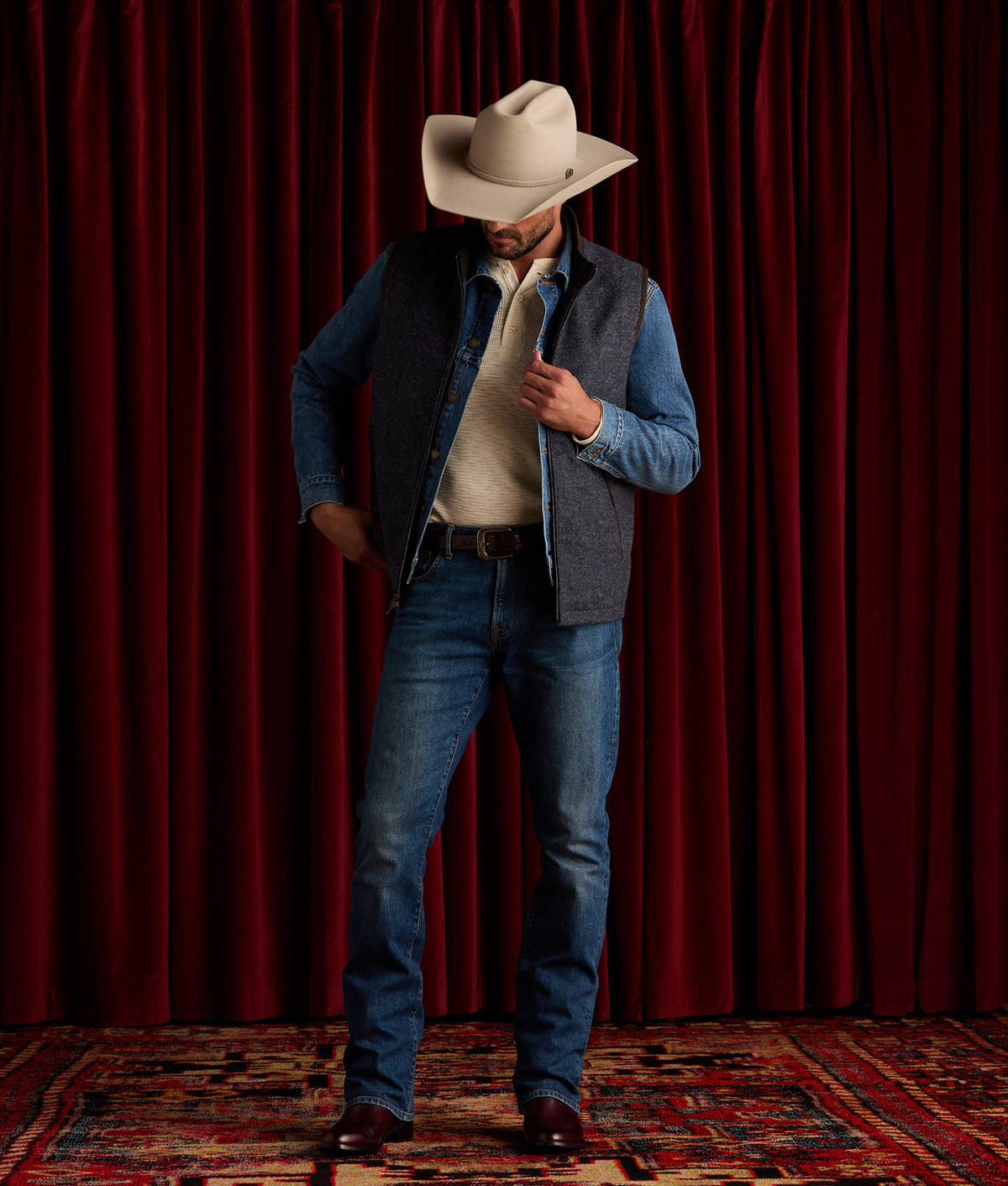 Ashville Wool Vest :: Blue 7