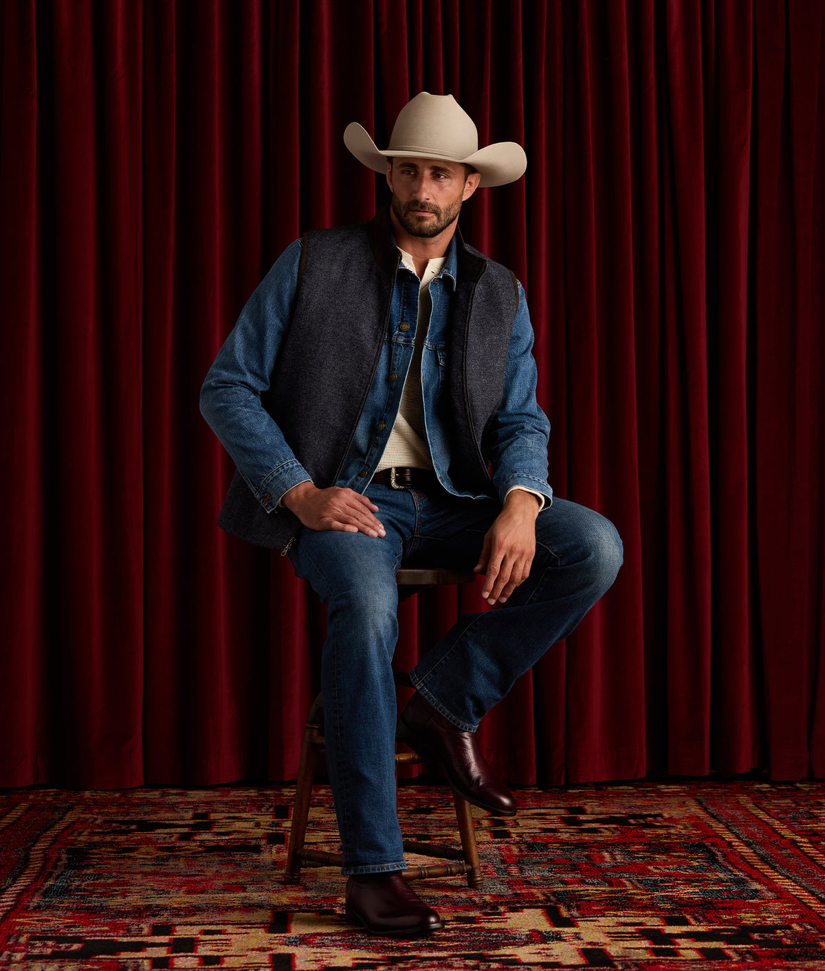 Earl Denim Trucker Jacket :: Saddleback Blue 2