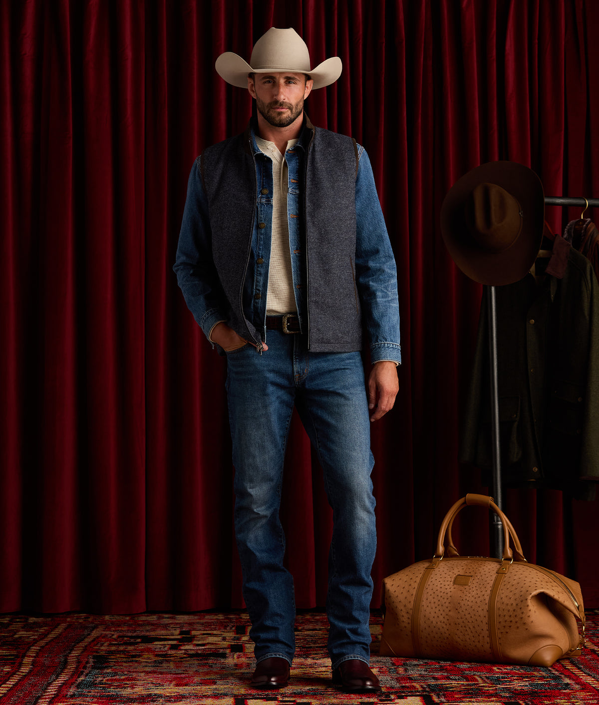 Dylan Waffle Henley :: Ecru 4