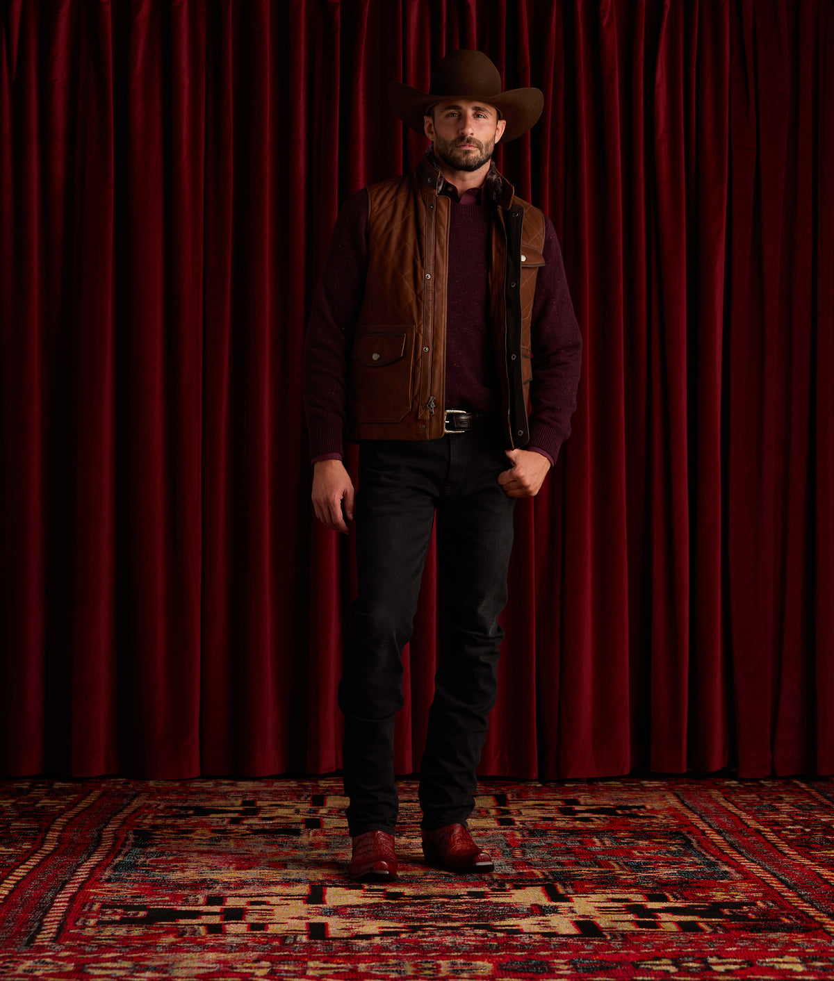 Blake Donegal Sweater :: Black Cherry 6