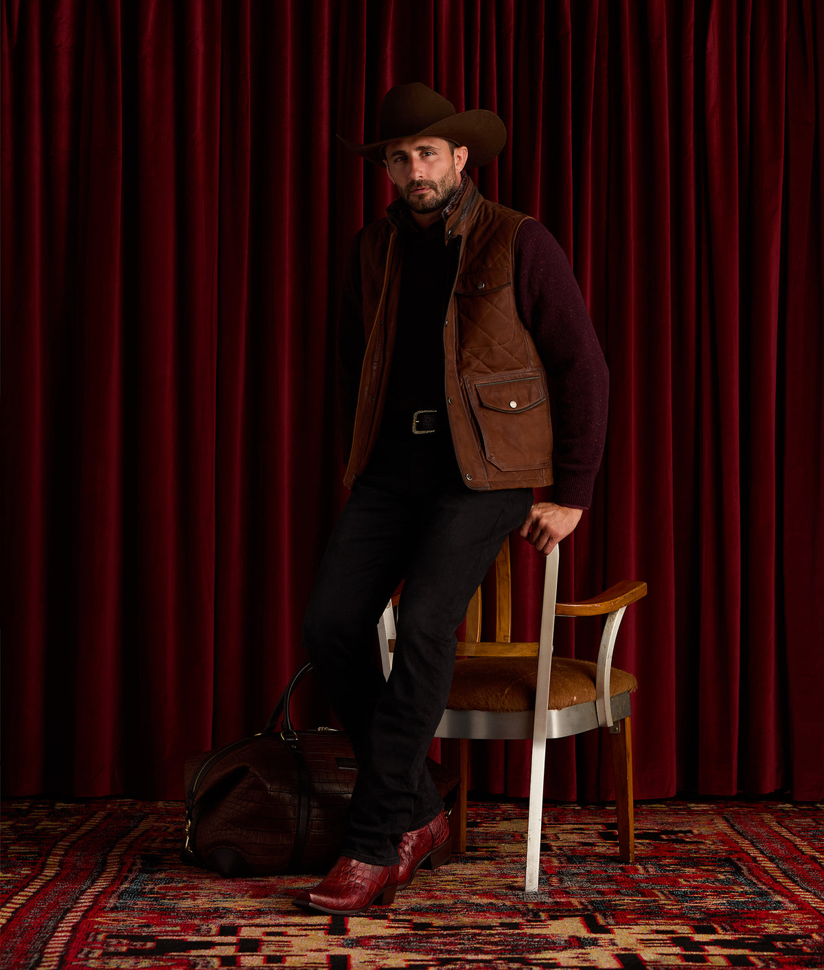 Blake Donegal Sweater :: Black Cherry 2