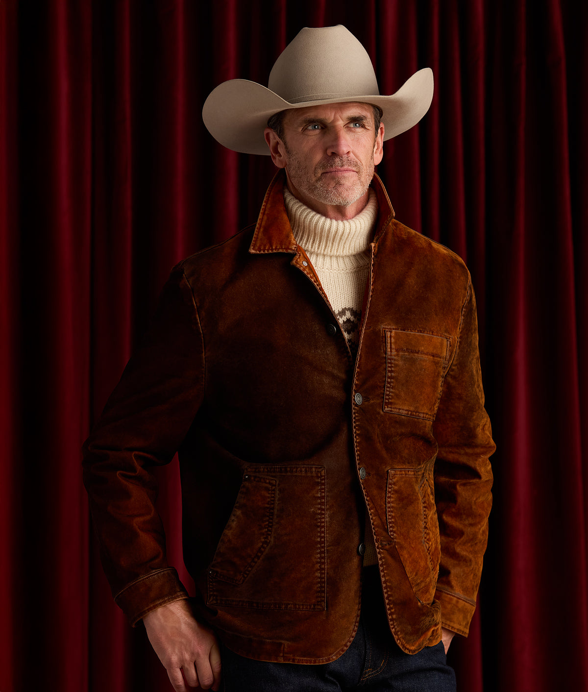 Edwin Turtleneck Sweater :: Cream/Brown 5