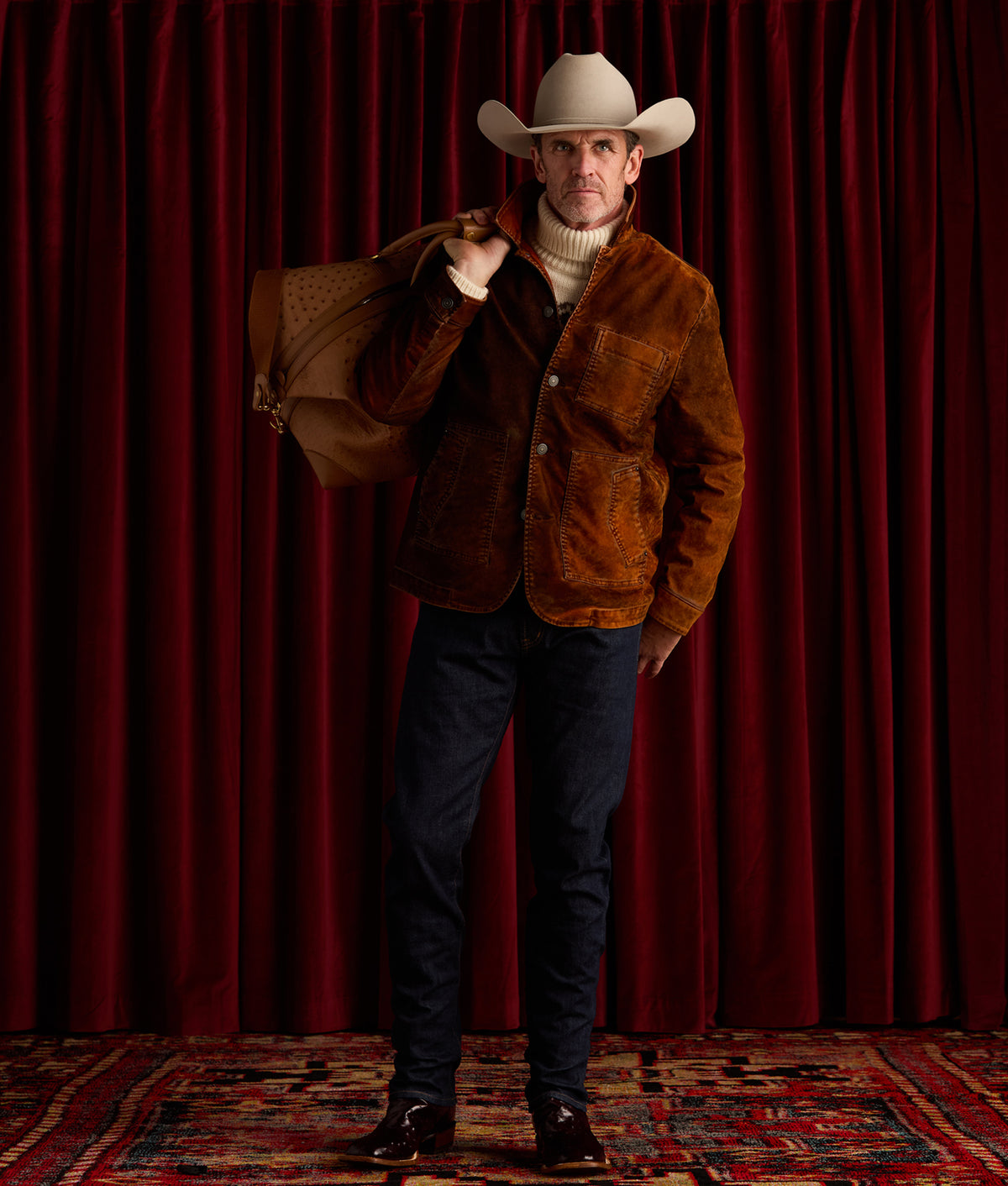 Ostrich Duffle - Large :: Cognac 9