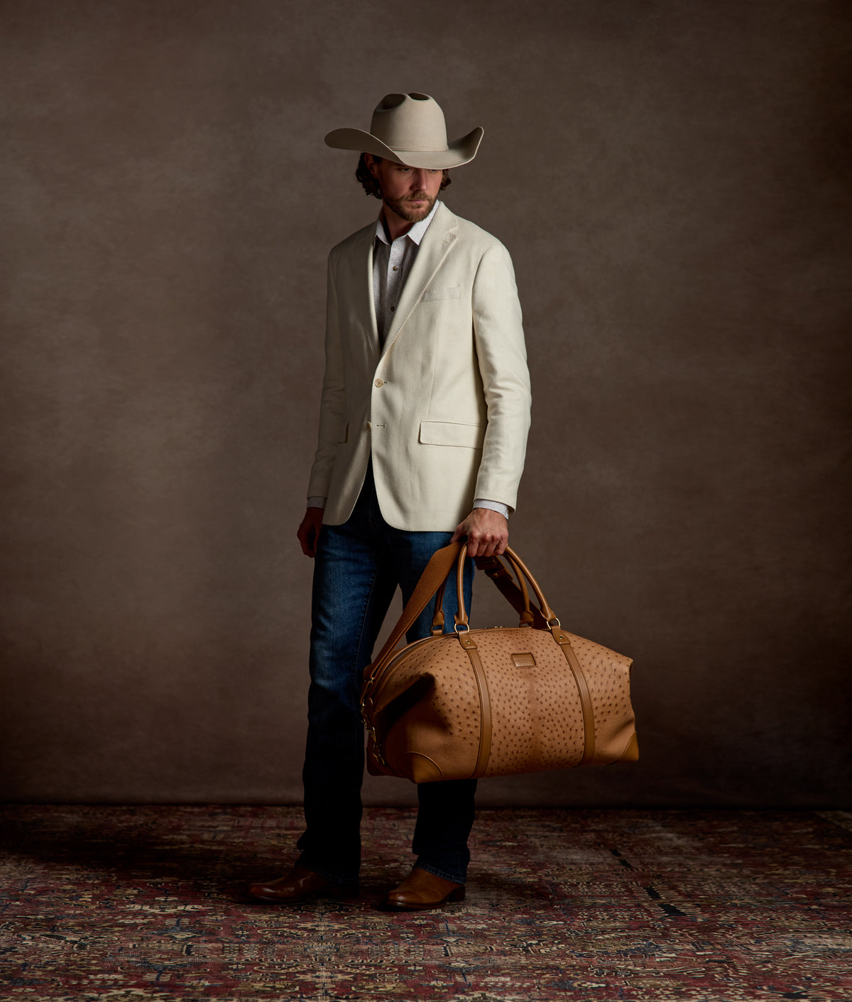 El Paso Cowboy Fit :: Cream And Blue Cross 4