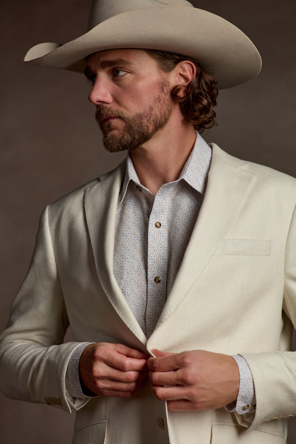 El Paso Cowboy Fit :: Cream And Blue Cross 3