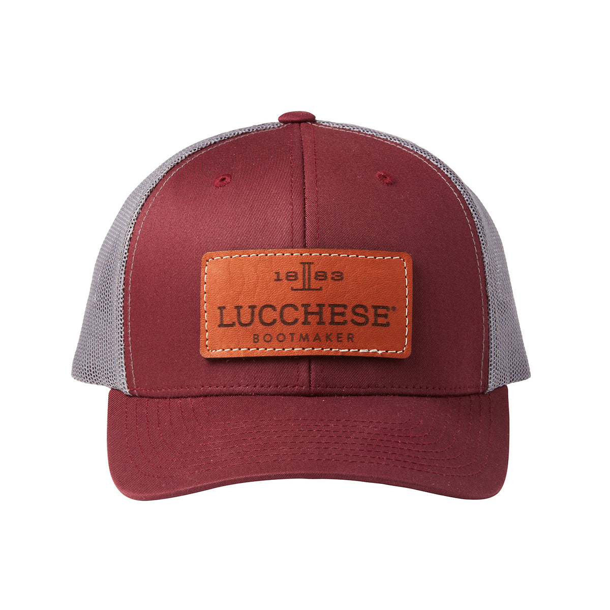 
    Leather Patch Hat :: Maroon