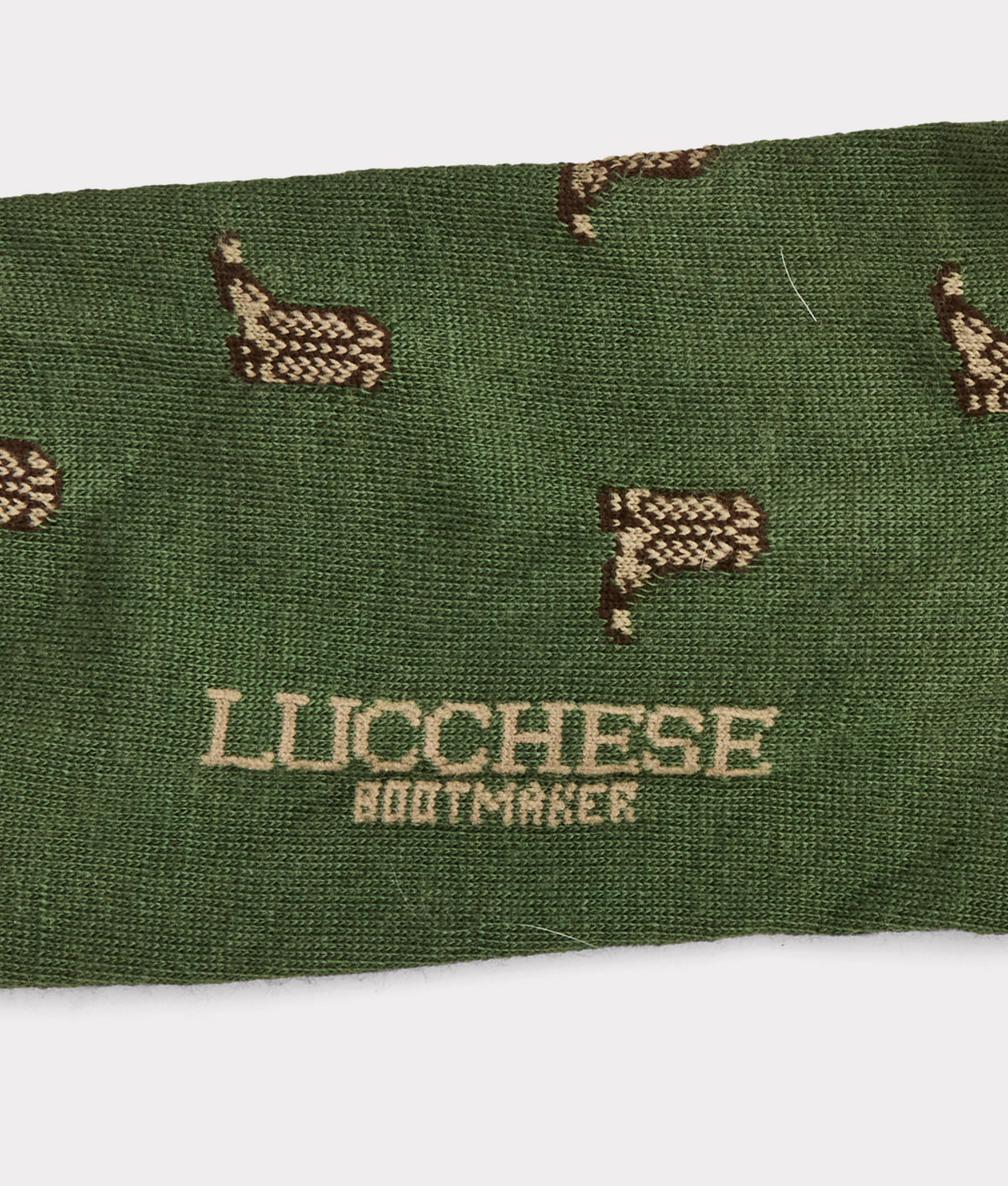 Boot Print Dress Socks :: Pine 3