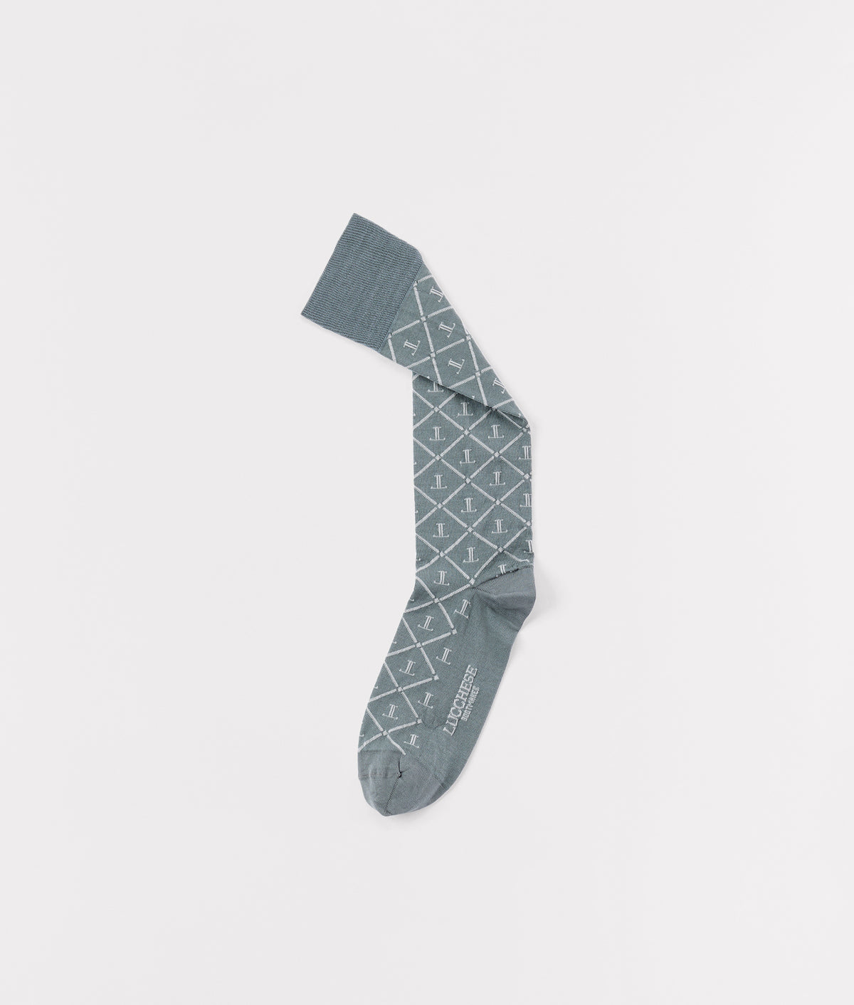 Mirrored L Dress Sock :: Grey 2