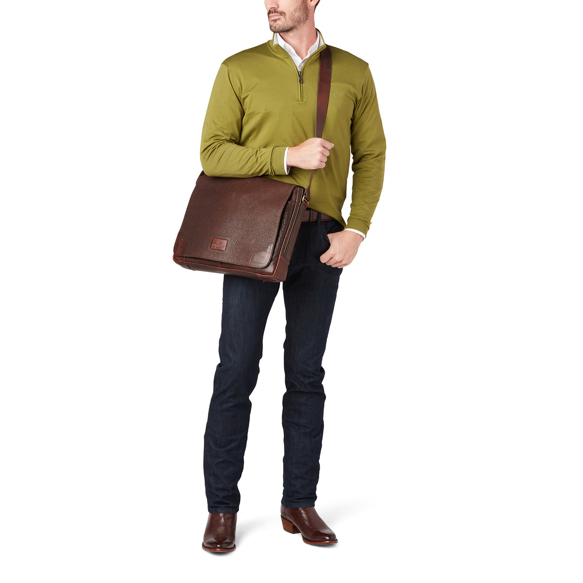 Lucchese | Messenger Bag :: Chocolate