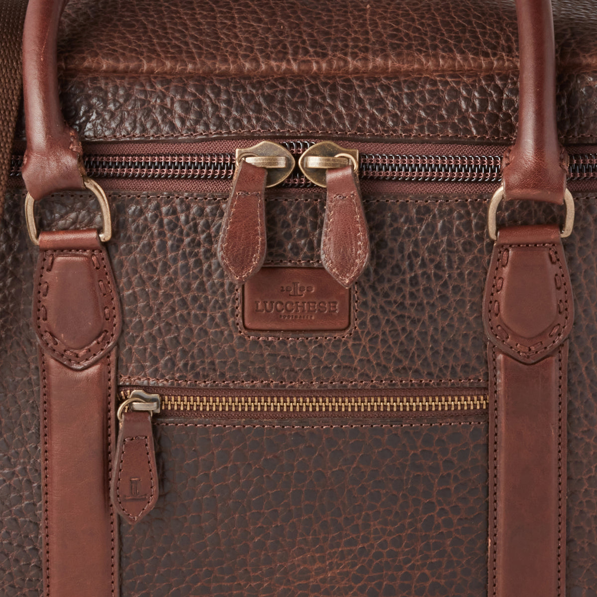 
    Pebbled Leather Cooler :: Brown