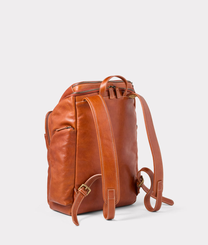 cognace yellow leather backpack Lucchese