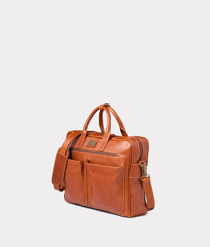 Cosimo Briefcase :: Cognac 4